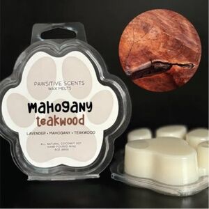 Paw Print Wax Melt/Mahogany Teakwood  Scent/Coconut Soy Wax/100% Vegan